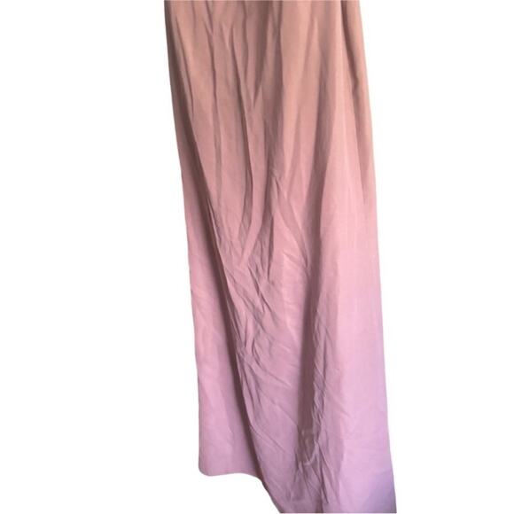 After Six Pink Satin Halter Maxi Gown Dress Formal Bridesmaid 4R - Picture 6 of 8